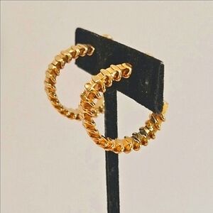 Vintage Sarah Coventry Gold Hoop Earrings